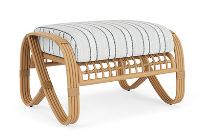 Lloyd Flanders - Riviera Ottoman In Camel Finish With Tamer Fog Fabric - 2780171522037 view 1