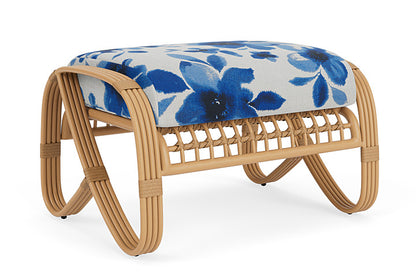 Lloyd Flanders - Riviera Ottoman In Camel Finish With Watercolor Blossom Capri Fabric - 278017152672 view 1