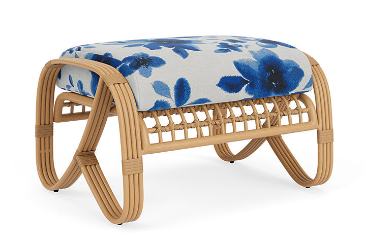 Lloyd Flanders - Riviera Ottoman In Camel Finish With Watercolor Blossom Capri Fabric - 278017152672 view 2