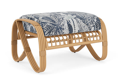 Lloyd Flanders - Riviera Ottoman In Camel Finish With Wayfarer Mist Fabric - 2780171522074 view 1