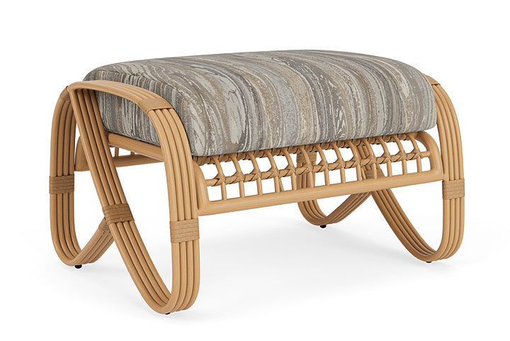 Lloyd Flanders - Riviera Ottoman In Camel Finish With Woodgrain Ash Fabric - 278017152723 view 1