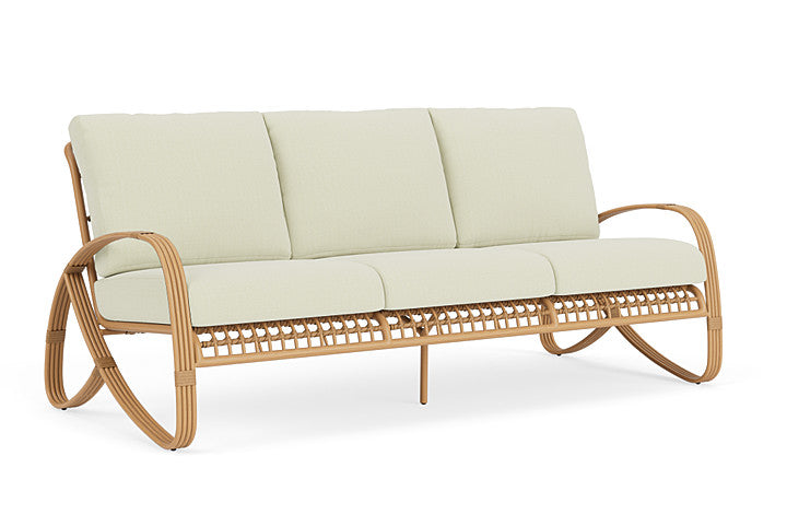 Lloyd Flanders - Riviera Sofa In Camel Finish With Bamboo Bay Meadow Fabric - 2780551522060 view 1