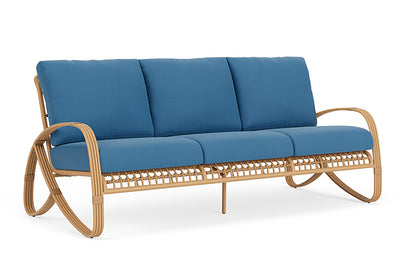 Lloyd Flanders - Riviera Sofa In Camel Finish With Bamboo Bay Sky Fabric - 2780551522007 view 1