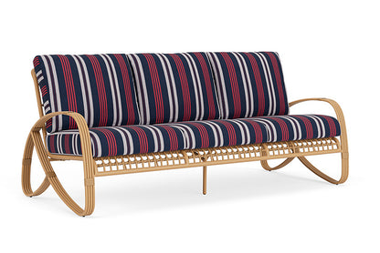 Lloyd Flanders - Riviera Sofa In Camel Finish With Berkely Hall Navy Fabric - 2780551522063 view 1