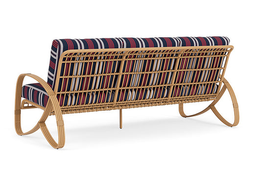 Lloyd Flanders - Riviera Sofa In Camel Finish With Berkely Hall Navy Fabric - 2780551522063 view 2