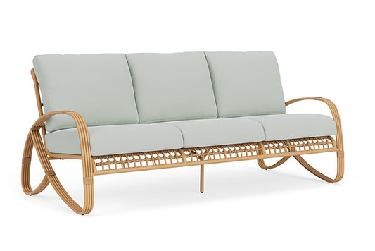 Lloyd Flanders - Riviera Sofa In Camel Finish With Callen Celadon Fabric - 2780551522024 view 1