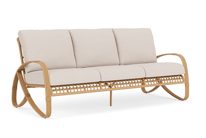 Lloyd Flanders - Riviera Sofa In Camel Finish With Canvas Birds Eye Fabric - 278055152937 view 1