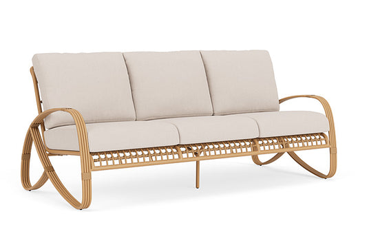 Lloyd Flanders - Riviera Sofa In Camel Finish With Canvas Birds Eye Fabric - 278055152937 view 1