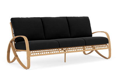 Lloyd Flanders - Riviera Sofa In Camel Finish With Canvas Black Fabric - 278055152157 view 1