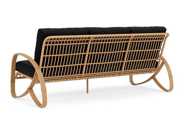 Lloyd Flanders - Riviera Sofa In Camel Finish With Canvas Black Fabric - 278055152157 view 2