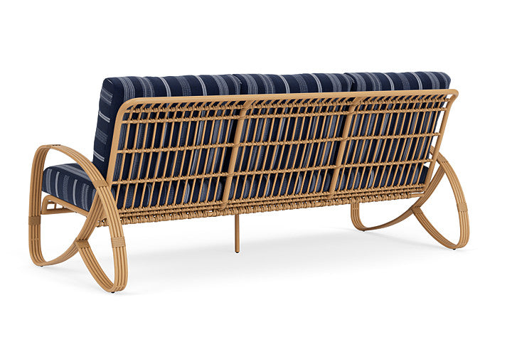 Lloyd Flanders - Riviera Sofa In Camel Finish With Consider Indigo Fabric - 2780551521969 view 2