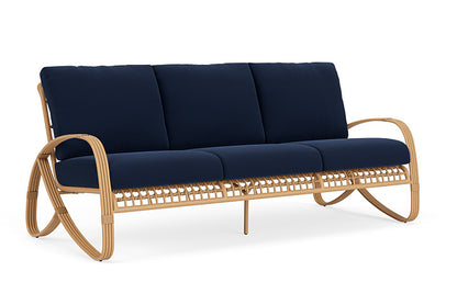 Lloyd Flanders - Riviera Sofa In Camel Finish With Decorline Navy Fabric - 2780551522019 view 1