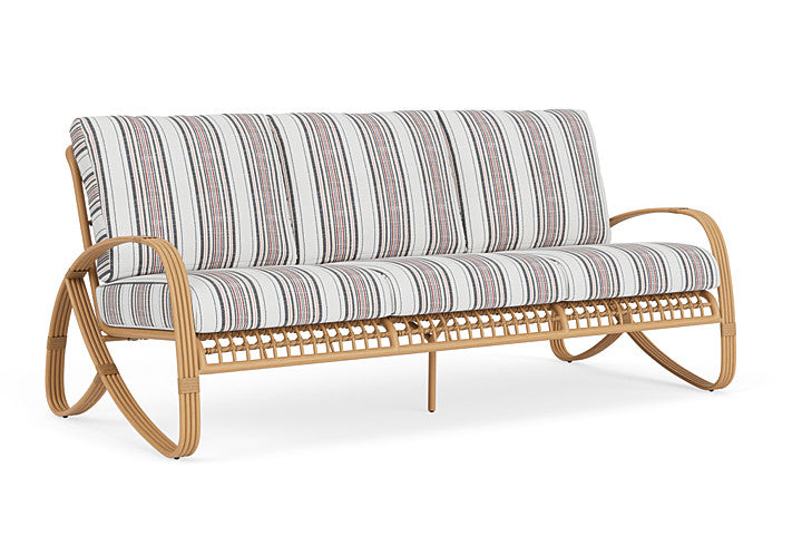 Lloyd Flanders - Riviera Sofa In Camel Finish With Deering Cadet Fabric - 2780551522047 view 1