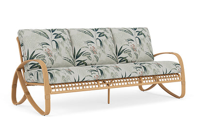 Lloyd Flanders - Riviera Sofa In Camel Finish With Delicate Botanical Sage Fabric - 2780551522075 view 1