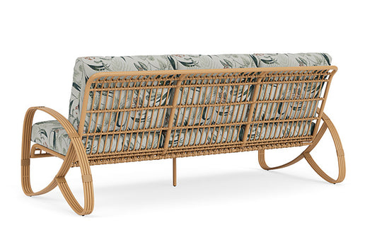 Lloyd Flanders - Riviera Sofa In Camel Finish With Delicate Botanical Sage Fabric - 2780551522075 view 2