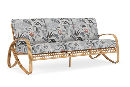 Lloyd Flanders - Riviera Sofa In Camel Finish With Delicate Botanical Slate Fabric - 2780551522076 view 1