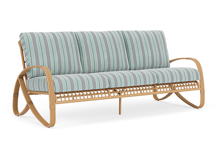 Lloyd Flanders - Riviera Sofa In Camel Finish With Hansen Seaglass Fabric - 2780551521926 view 1