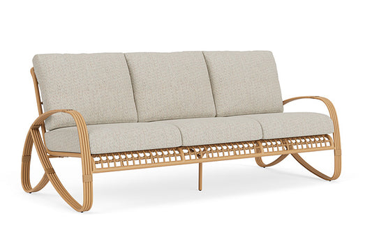 Lloyd Flanders - Riviera Sofa In Camel Finish With Knotty Mineral Fabric - 2780551522046 view 1