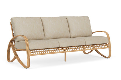 Lloyd Flanders - Riviera Sofa In Camel Finish With Laurel Ecru Fabric - 2780551522057 view 1
