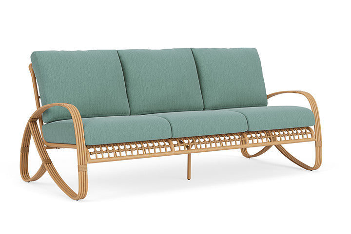 Lloyd Flanders - Riviera Sofa In Camel Finish With Loveboat Mint Fabric - 2780551522010 view 1