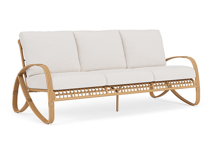 Lloyd Flanders - Riviera Sofa In Camel Finish With Reflections Snow Fabric - 2780551522014 view 1