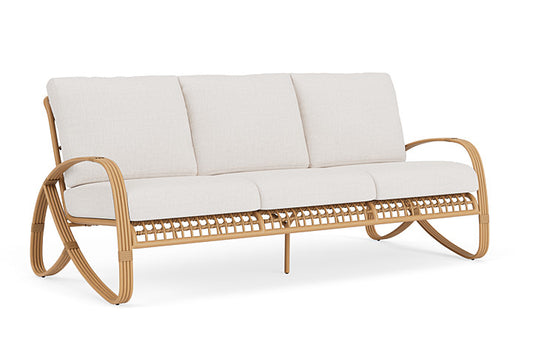Lloyd Flanders - Riviera Sofa In Camel Finish With Reflections Snow Fabric - 2780551522014 view 1