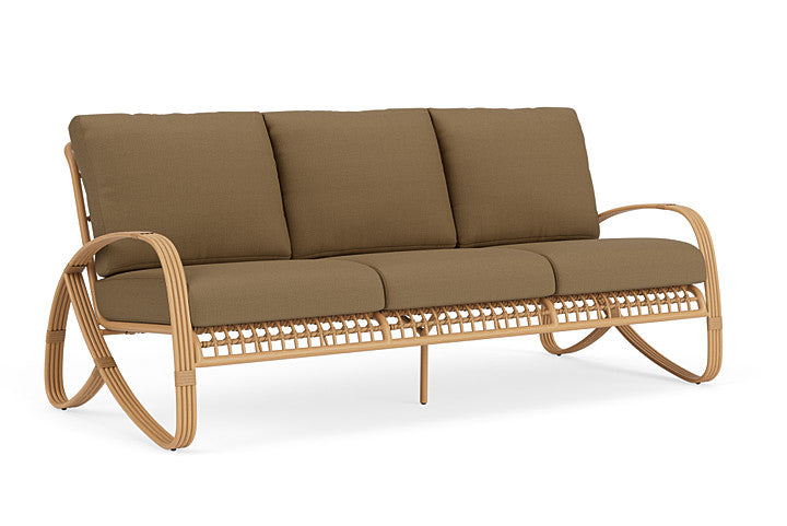Lloyd Flanders - Riviera Sofa In Camel Finish With Reflections Straw Fabric - 2780551522053 view 1