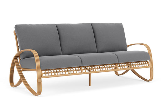 Lloyd Flanders - Riviera Sofa In Camel Finish With Remy Graphite Fabric - 2780551522003 view 1
