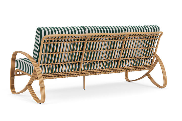 Lloyd Flanders - Riviera Sofa In Camel Finish With Safari/White Stripe Fabric - 278055152269 view 2