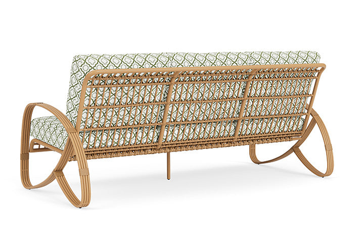 Lloyd Flanders - Riviera Sofa In Camel Finish With Savannah Green Fabric - 2780551522064 view 2