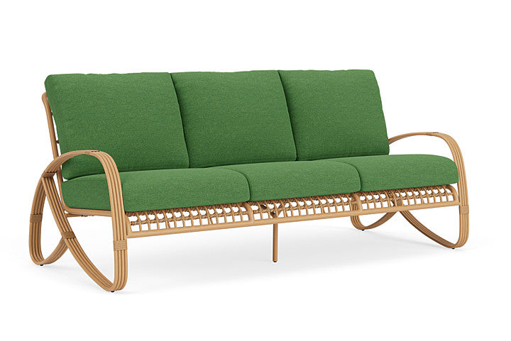 Lloyd Flanders - Riviera Sofa In Camel Finish With Seadog Botanical Fabric - 2780551522066 view 1