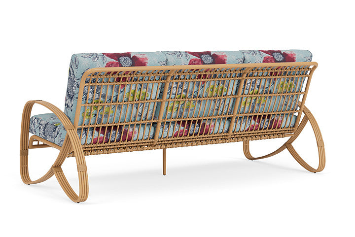 Lloyd Flanders - Riviera Sofa In Camel Finish With Serena Floral Meadow Fabric - 2780551522079 view 2