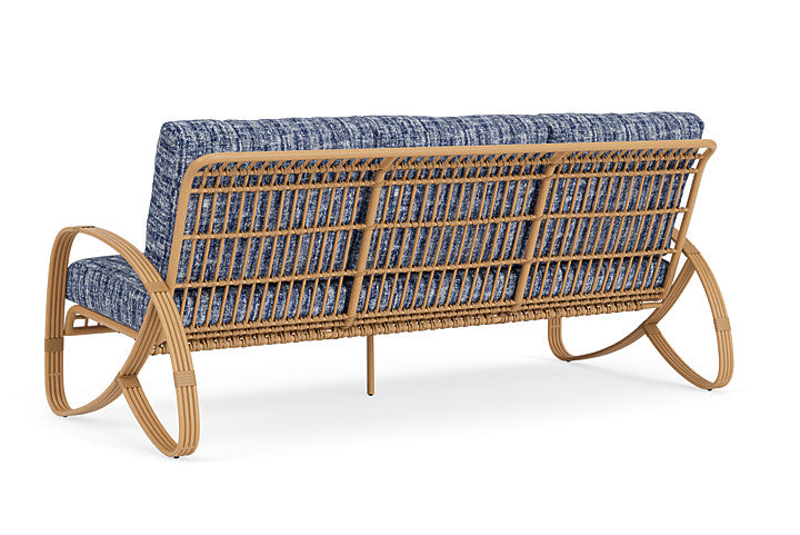 Lloyd Flanders - Riviera Sofa In Camel Finish With Visions Cobalt Fabric - 278055152683 view 2