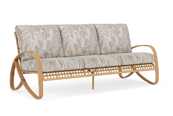 Lloyd Flanders - Riviera Sofa In Camel Finish With Wayfarer Dune Fabric - 2780551522073 view 1