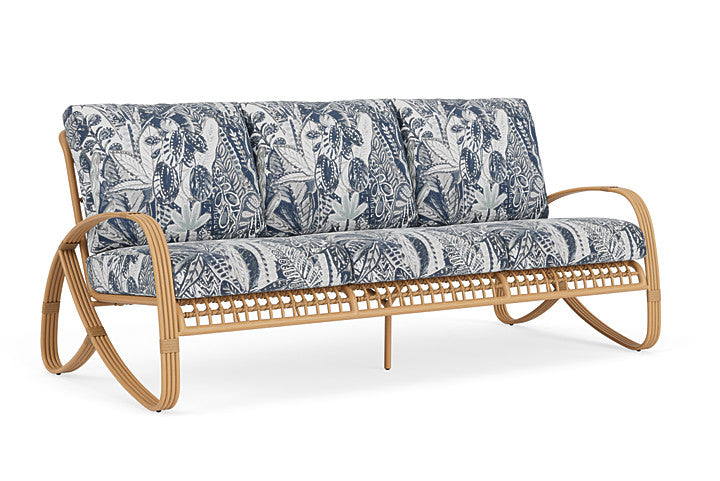 Lloyd Flanders - Riviera Sofa In Camel Finish With Wayfarer Mist Fabric - 2780551522074 view 1