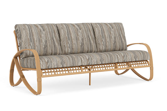 Lloyd Flanders - Riviera Sofa In Camel Finish With Woodgrain Ash Fabric - 278055152723 view 1
