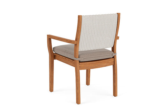 Lloyd Flanders - Teak Loom Back Teak Dining Armchair In Antique White Finish With Remy Pebble Fabric - 2862010712002 view 2
