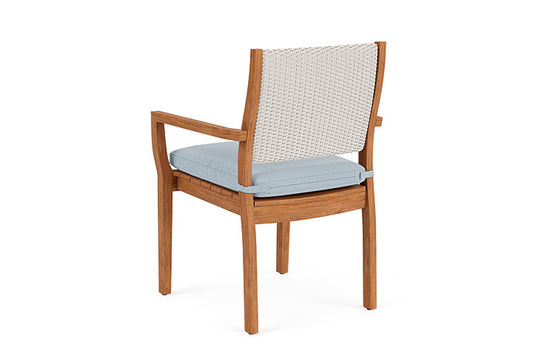 Lloyd Flanders - Teak Loom Back Teak Dining Armchair In Antique White Finish With Unearth Dew Fabric - 2862010712084 view 2