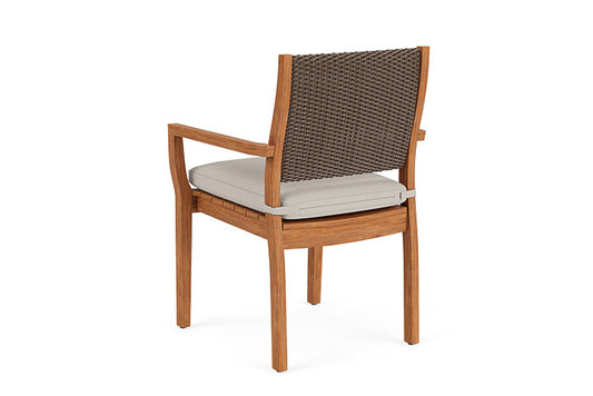 Lloyd Flanders - Teak Loom Back Teak Dining Armchair In Bark Finish With Azulu Twine Fabric - 2862010082034 view 2