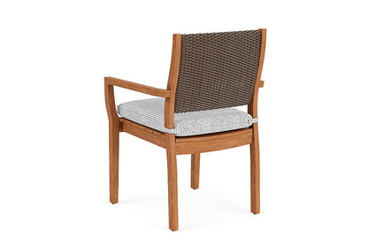 Lloyd Flanders - Teak Loom Back Teak Dining Armchair In Bark Finish With Burson Domino Fabric - 2862010082035 view 2