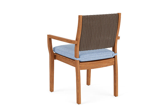 Lloyd Flanders - Teak Loom Back Teak Dining Armchair In Bark Finish With Demo Skyway Fabric - 286201008065 view 2