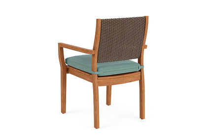 Lloyd Flanders - Teak Loom Back Teak Dining Armchair In Bark Finish With Loveboat Mint Fabric - 2862010082010 view 2