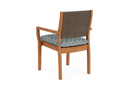 Lloyd Flanders - Teak Loom Back Teak Dining Armchair In Bark Finish With Luna Mist Fabric - 2862010082070 view 2