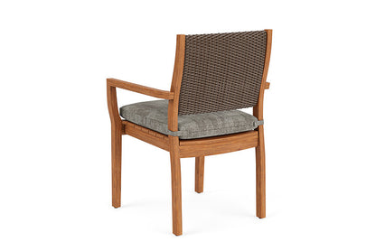 Lloyd Flanders - Teak Loom Back Teak Dining Armchair In Bark Finish With Surface Slate Fabric - 2862010082056 view 2
