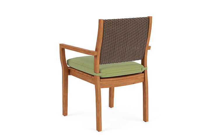 Lloyd Flanders - Teak Loom Back Teak Dining Armchair In Bark Finish With Unearth Spring Fabric - 2862010082067 view 2