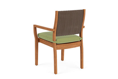 Lloyd Flanders - Teak Loom Back Teak Dining Armchair In Bark Finish With Unearth Spring Fabric - 2862010082067 view 2