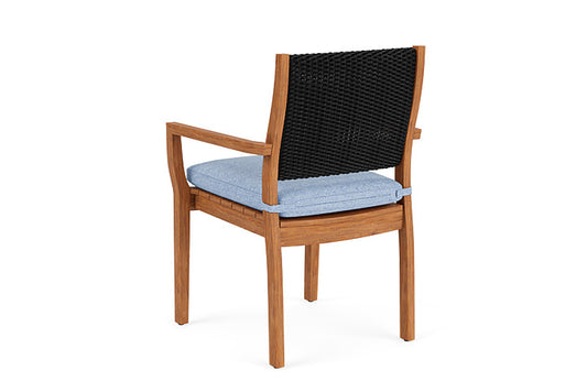 Lloyd Flanders - Teak Loom Back Teak Dining Armchair In Ebony Finish With Demo Skyway Fabric - 286201013065 view 2