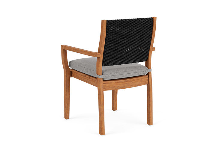 Lloyd Flanders - Teak Loom Back Teak Dining Armchair In Ebony Finish With Remy Shadow Fabric - 2862010132004 view 2