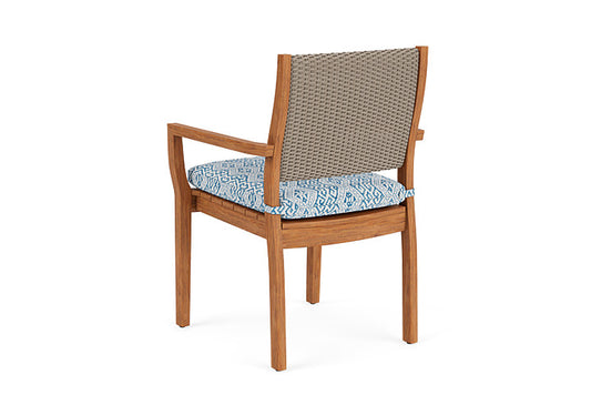 Lloyd Flanders - Teak Loom Back Teak Dining Armchair In French Beige Finish With Aman Capri Fabric - 2862010071800 view 2