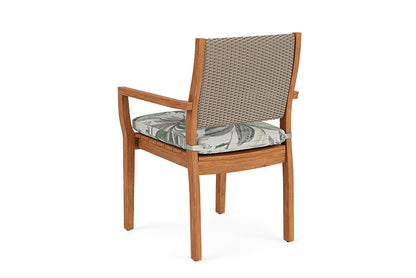 Lloyd Flanders - Teak Loom Back Teak Dining Armchair In French Beige Finish With Calidora Mist Fabric - 286201007094 view 2